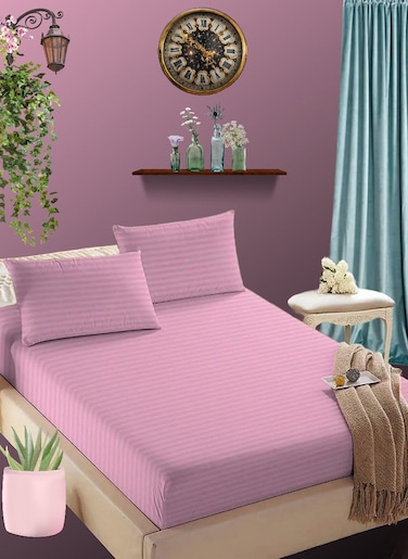 Faded Pink Extra Deep Pocket Bed Sheet Cotton 3 Piece Sheet Set 120x200+15cm