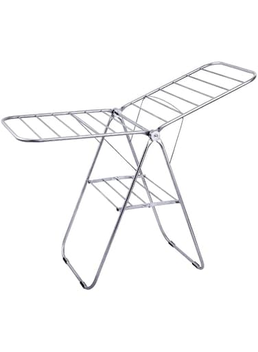 Stainless Steel Foldable Clothes Drying Rack, Multipurpose Laundry Hanger for Efficient Drying,Heavy Duty Steel Vertical Folding Drying Stand Space Saving, Foldable &amp; Portable Rack.