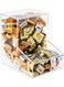 Candy Dispenser - Bulk Acrylic Storage Holder with Two Lids on Countertop, Office, Home or Wall Mount - Chocolate, Treats, Sweets, and Snacks