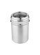 1.8L Stainless Steel Storage Canister with Clear Top Window and Airtight Lid, Silver Kitchen Organization Container Jar for Dry Food Coffee Sugar Tea Pasta and Rice