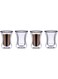 BLACKSTONE Double Wall Glass ESTIKANA Coffee Cups, Suitable for Tea and Coffee Set of 4 Pcs 100ML - DG893