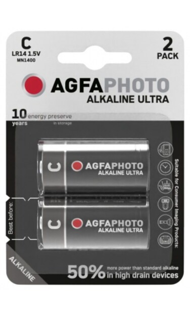 AgfaPhoto Ultra Alkaline Baby Battery C B2