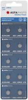 AGFAPHOTO Alkaline Long Lasting Coin Button Cell [ AG1, LR621, LR60 ]  Pack of 10 Batteries Equivalent to batteries : SR621SW, SR60, SR621, SB-AG/DG, 280-34, T, V364, D, AG1