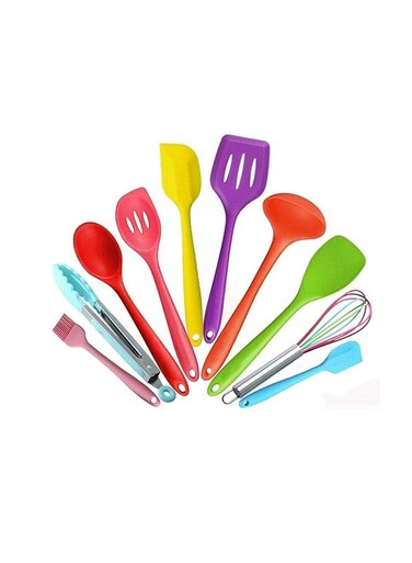 Piece Rainbow Silicone Kitchen Utensil Set Rainbow 18x7x15cm