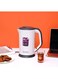 Krypton Steel Kettle, 1.7 Liters, White/Grey