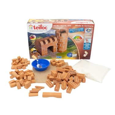 Teifoc Brick Construction Toy Set - TEI 4070 - Small Castle And Pen Holder Stone Building Kit - 6+ Years - 100pcs
