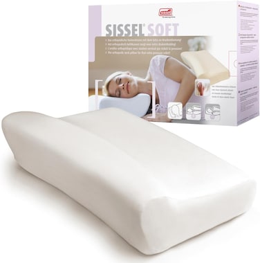 Sissel Soft Neck Pillow L, Viscoelastic Special Foam, Ergonomic Spinal Support, Washable Velour Cover, Relaxation For Neck And Shoulder Muscles, 18.5 x 13 x 5.5 Inches