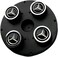 Genuine Mercedes-Benz Black Style Valve Caps [B66472002] - Set of 4