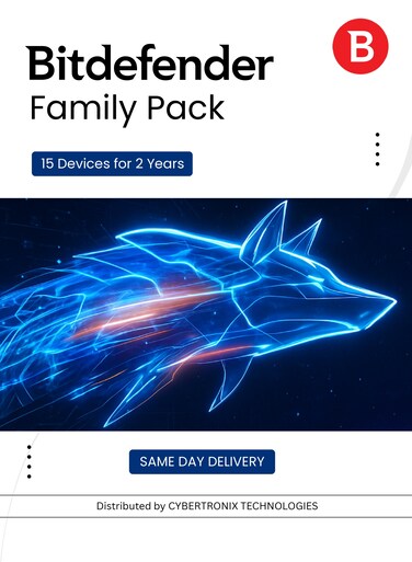 Bitdefender Family Pack   15 Devices for 2 Years   Digital License   SAME DAY DELIVERY