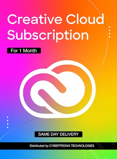 Adobe Creative Cloud Subscription for 1 Month   Digital License   SAME DAY DELIVERY