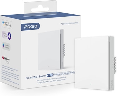 Aqara H1 Smart Wall Switch (No Neutral, Single Rocker) - WS-EUK01