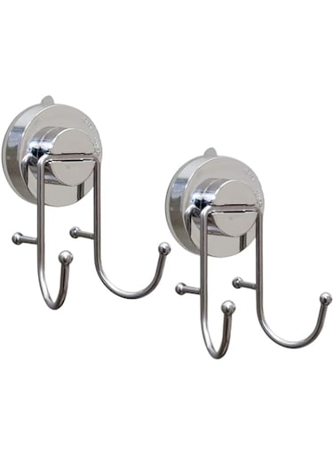 Suction Hooks Suction Cups Vacuum Hook for Shower, Bathroom, Kitchen, Glass Door, Mirror, NeverRust Stainless Steel Hooks (2)