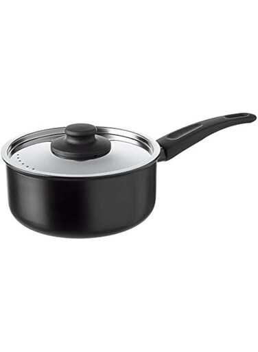 TML Hemlagad Kitchen Tool Accessory Saucepan With Lid, Black, 2 L