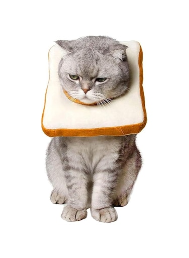 Benting Adjustable Toast Shaped Cat Cone Collar - Soft Elizabethan Collar for Cat and Kitten - Cone for Cat After Surgery - Cat Recovery Collar (Small)