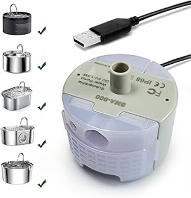 OYESauto Cat Water Fountain Pump, Pet Water Fountain Pump Replacement Pump SMA-800 Motor,Pet Drinking Fountain and Cat Water Dispenser Replacement Pump (Grey)