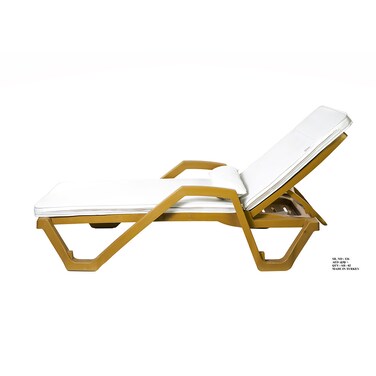 SUNBED MARE (BEIGE AND WHITE)