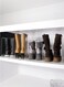 Clear Acrylic Shelf Dividers for Closets, Clothes, Handbags, Purses, Books, Sweaters - Nano Tape Separators to Organize Wooden Shelves - 11" Tall - Pack of 6