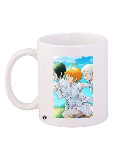 Anime Printed Coffee Mug White/Blue/Yellow