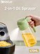 Portable 2-in-1 Oil Sprayer and Dispenser 470ML Kitchen Oil Mister Bottle for Cooking Air Fryer BBQ Baking and Salad Preparation