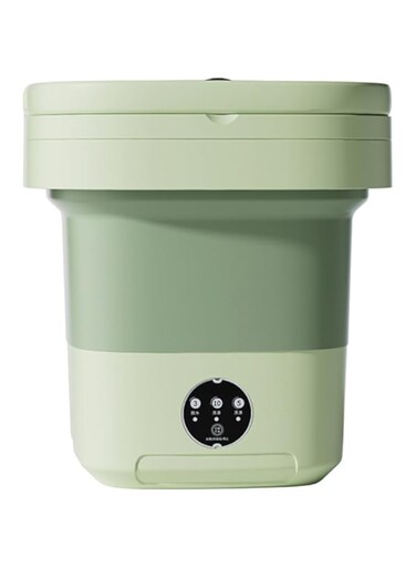 Morelian 8L Portable Mini Washing Machine with UV Foldable Spin Dryer with Drain Basket Drain Hose for Travel Housing