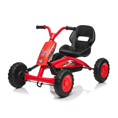 Lovely Baby LB 6400 Pedal Car for Kids, High Backrest Seat, EVA Wheels, Front Suspension &ndash; Ages 3-5 Years - Red