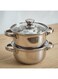 Box Marvel 2-Piece Stainless Steel Casserole with Glass Lid Set 2 L