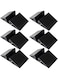 6 Pcs Support Feet for Pet Gate Isolation Fence Gate, Plastic Triangle Fence Reinforcement Fitting Free Standing Dog Gate Fence Panel for Configurable Wood Dog Gate Doggie Guardrail- (Black)