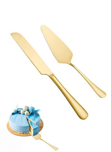 Serving Set Wedding Cake Knife and Server Set Cake Cutting Utensils Stainless Steel Cake Cutter Serrated Cake Knife Professional Dessert Server for Cake Cheese Pie Pizza