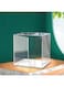 MECC Openable Clear Acrylic Display Case - Assemble Countertop Box with White Base - Dustproof Protection Showcase for Figures Toys Collectibles (6x6x10inch/15x15x25cm)