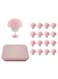 Fasteners for Fabric Duvets Quilt Cover Clips with Steel Pins Anti-Slip Fixing Set 16-Piece with Storage Box