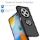 Case for Xiaomi Redmi 14C Case Cover Metal Ring Holder Grip Kickstand Car Magnetic Mount Shockproof Matte Hard Back Bumper Case for Xiaomi Redmi 14C 2024 (Green)