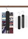 Tie and Belt Rack Hanger, Cross Tie Hanger, 20 Tie Belt Rack Organizer Hanger for Men, Non-Slip Closet Space Saving Rack, 360&deg; Rotable Premium Wooden Hanger Tie and Belt Display Holder (2 Pack)