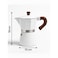 Electric Coffee Maker 300ML 500W, 6 Cups Moka Pot with Hot Plate, Portable Espresso Maker White