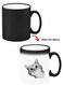 Color Changing Heat Sensitive Ceramic Mug, Image Revealed When HOT Liquid is Added! Cat Peep