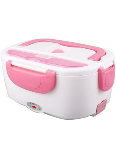 Dubai Gallery Electrical Lunch Box White/Pink 180X115X247Millimeter
