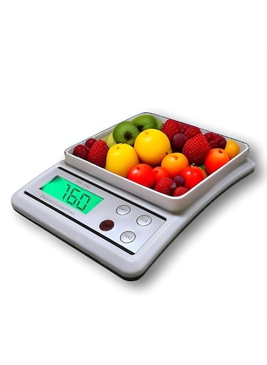 Fixwal&reg; Kitchen Food Weight Scale - 10kg/22lb Measures in Kgs/Oz/Lbs Measuring Scale- Weighing Scale High Precision for Perfect Meal Prep, Dieting, Cooking and baking - 3 Units with Tare Function.