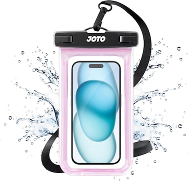 JOTO Universal Waterproof Phone Pouch Cellphone Dry Bag Case for iPhone  -Clearpink
