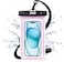 JOTO Universal Waterproof Phone Pouch Cellphone Dry Bag Case for iPhone  -Clearpink
