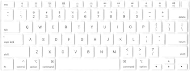 US Layout English language Silicone Keyboard Cover Skin For MacBook Air 13" 2020 With Touch ID Model:- A2179/A2337 M1 Chip, Keyboard Accessories" White