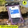 JOTO Universal Waterproof Phone Pouch Cellphone Dry Bag Case for iPhone 16 15 14 13 12 11 Pro Max  -Clearpurple
