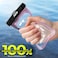 JOTO Universal Waterproof Phone Pouch Cellphone Dry Bag Case for iPhone 16 15 14 13 12 11 Pro Max  -Clearpurple
