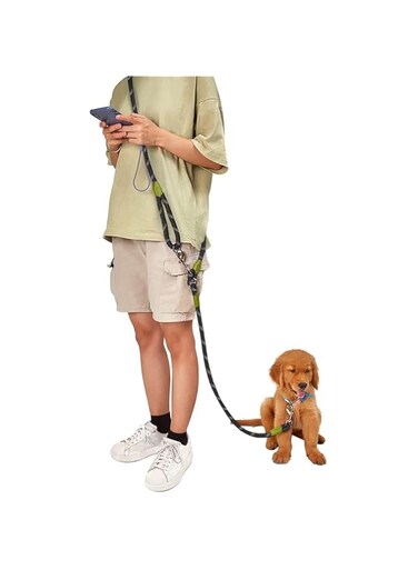 Zttark Hands Free Dog Leash 7.5ft Rope Crossbody Dog Leash Reflective for Large Medium Small Dogs Walking, Jogging and Running
