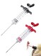Meat Injector, Portable Plastic Marinade Turkey Injector Syringe with Screw-on Meat Needle for Smoker BBQ Grill, food syringe,1-oz, Red And black