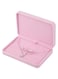 LETURE Large Velvet Jewelry Set Box, Big Necklace and Ring Earring Pendant Gift Box, Pearl Necklace/Chunky Necklace Jewelry Storage Case (Pink)