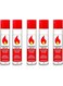 Apex Ultra Refined Purified Butane Lighter Refill Gas 130g, Suitable for Fill Worlds Almost Butane Lighters with Variety of Six Different Nozzles (PACK OF 5)
