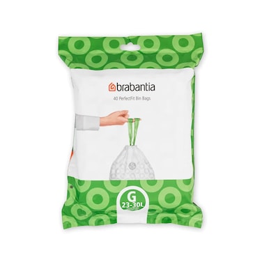 Brabantia Bin Liners, Size G, 23-30 L - 40 Bags