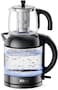 Feller Germany 2200W 2-In-1 Teamaker, 2L Glass Kettle+1L Teapot by German Technology, STRIX, Keep-Warm+Boil-Dry+Overheat, Stainless Steel Teapot Kit, TS288, 2Y Guarantee - UAE Version (Platinum)