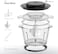 Feller Germany Food Chopper Electric 500W 2L Glass Bowl - Vegetable Cutter &amp; Meat Grinder With Digital Timer, Titanium Blades, Garlic Peeler, Whisk - FC500 Lite