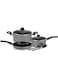 Royalford 7-Piece Non-Stick Press Aluminum Cookware Set- Body With 3-Layer Coating, Includes Casserole Silver RF11953\
