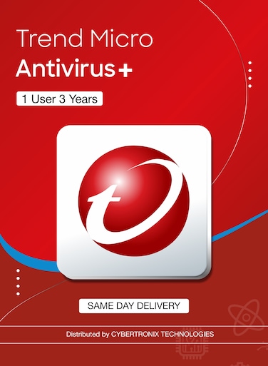 Trend Micro Antivirus Plus Security   1 Device for 3 Years   Digital License   Same Day Delivery
